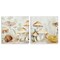 Stupell Industries Snail Crawl by Mushrooms 2pc Canvas Wall Art Set Design by Kim Allen